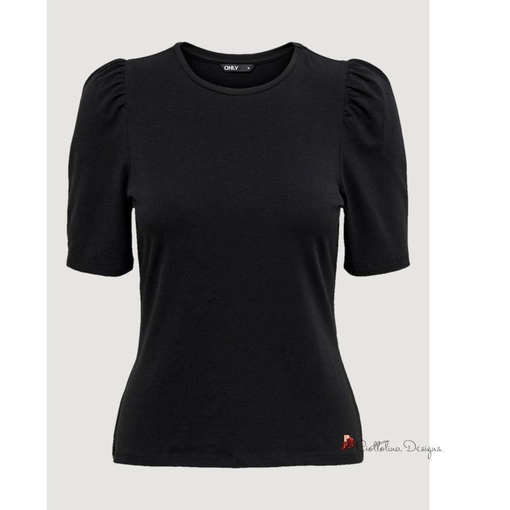 Black Cotton Tops & T-Shirt