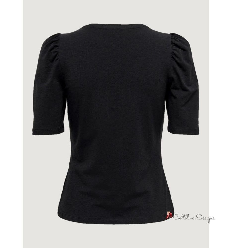 Black Cotton Tops & T-Shirt