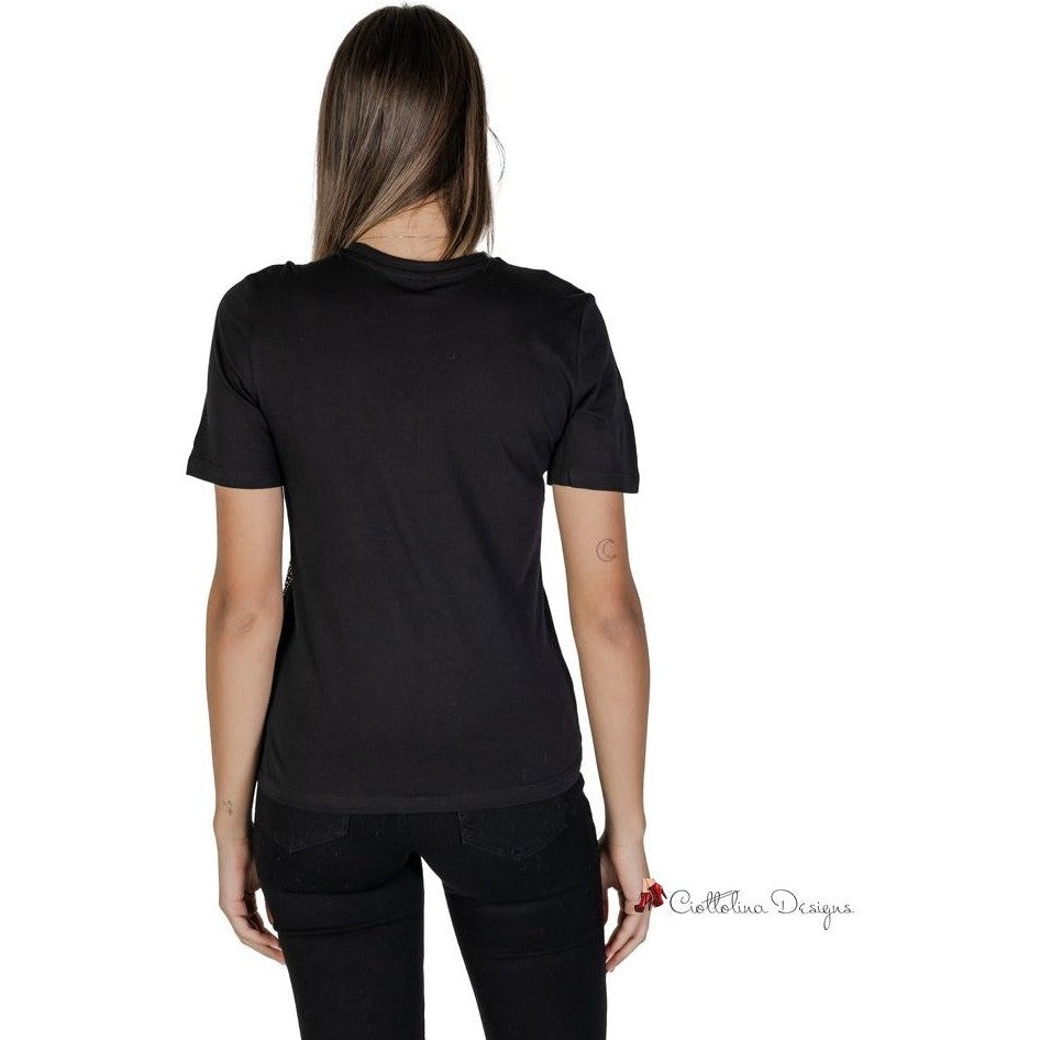 Black Cotton Tops & T-Shirt