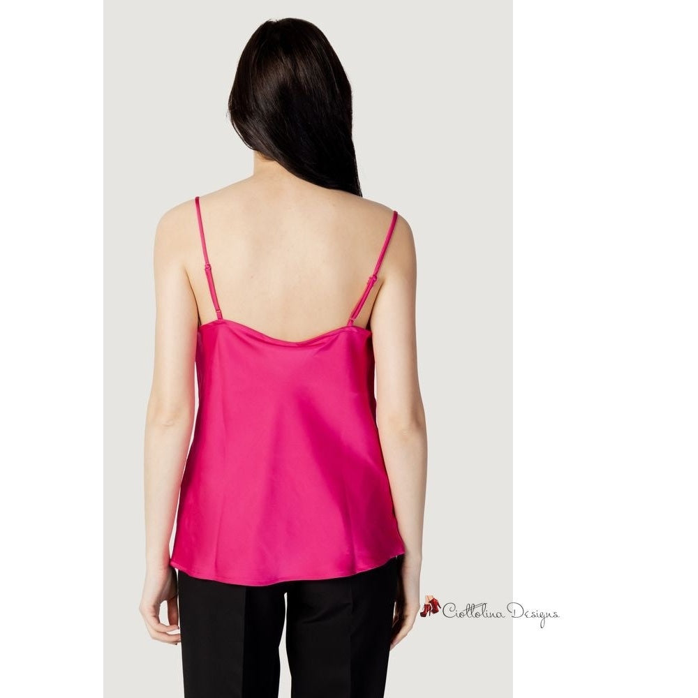 Pink Polyester Tops & T-Shirt