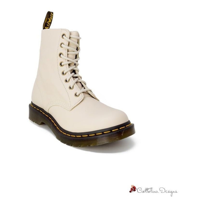 Beige Leather Boot