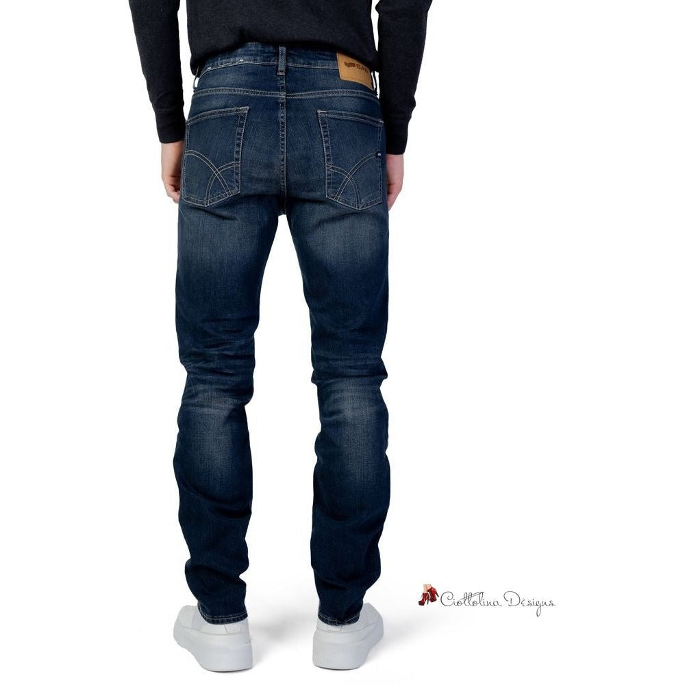 Blue Elastane Jeans & Pant