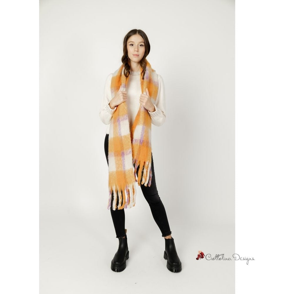 Orange Polyester Scarf