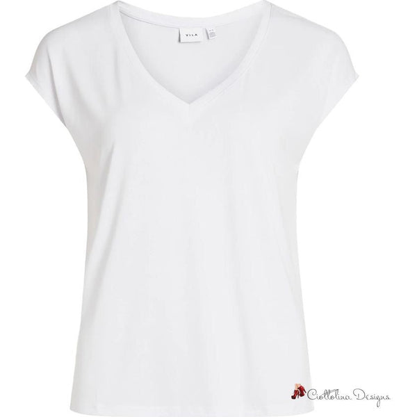 White Tencel Tops & T-Shirt