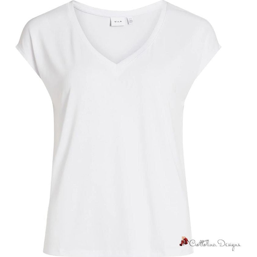 White Tencel Tops & T-Shirt