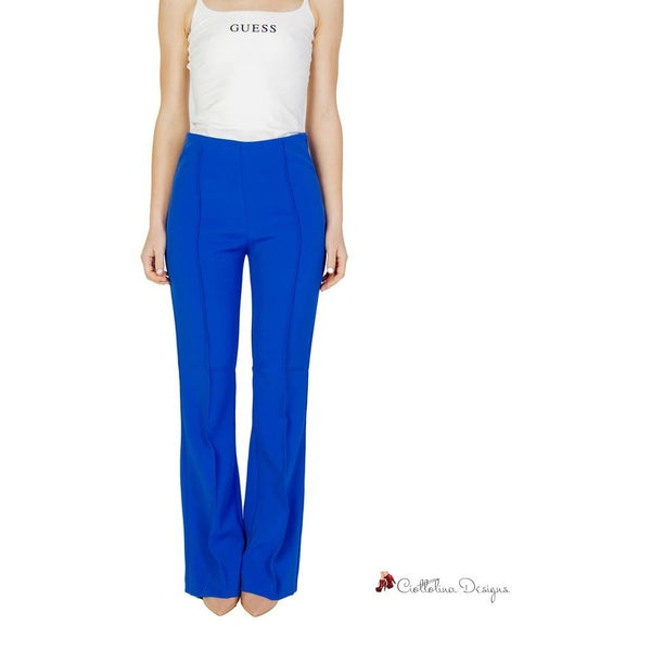 Blue Recycled Polyester Jeans & Pant