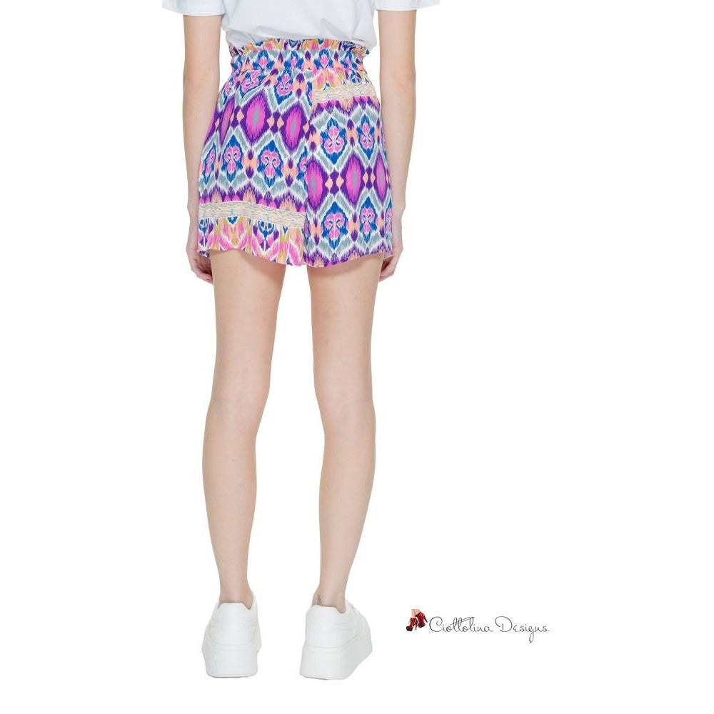 Multicolor Recycled Polyester Short