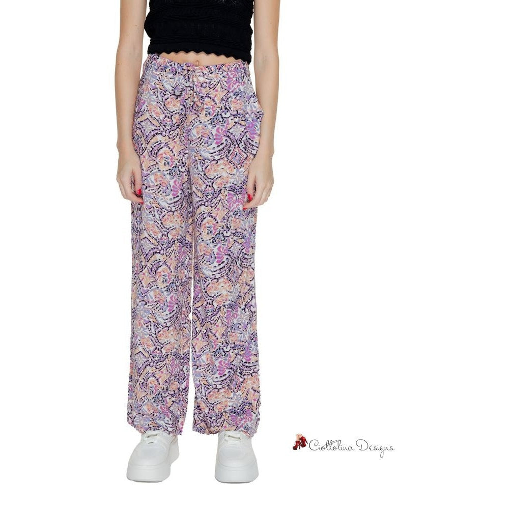 Purple Viscose Jeans & Pant