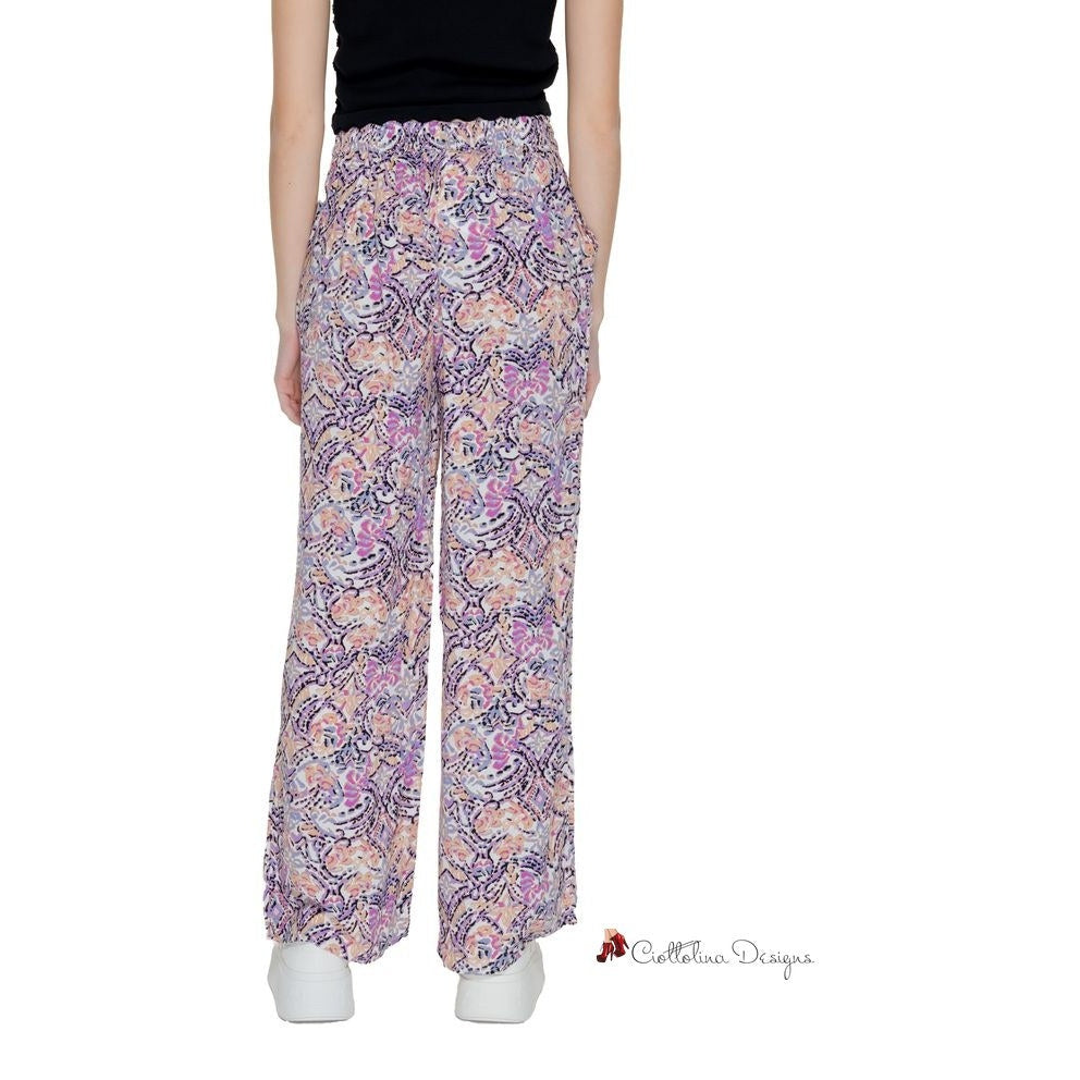 Purple Viscose Jeans & Pant