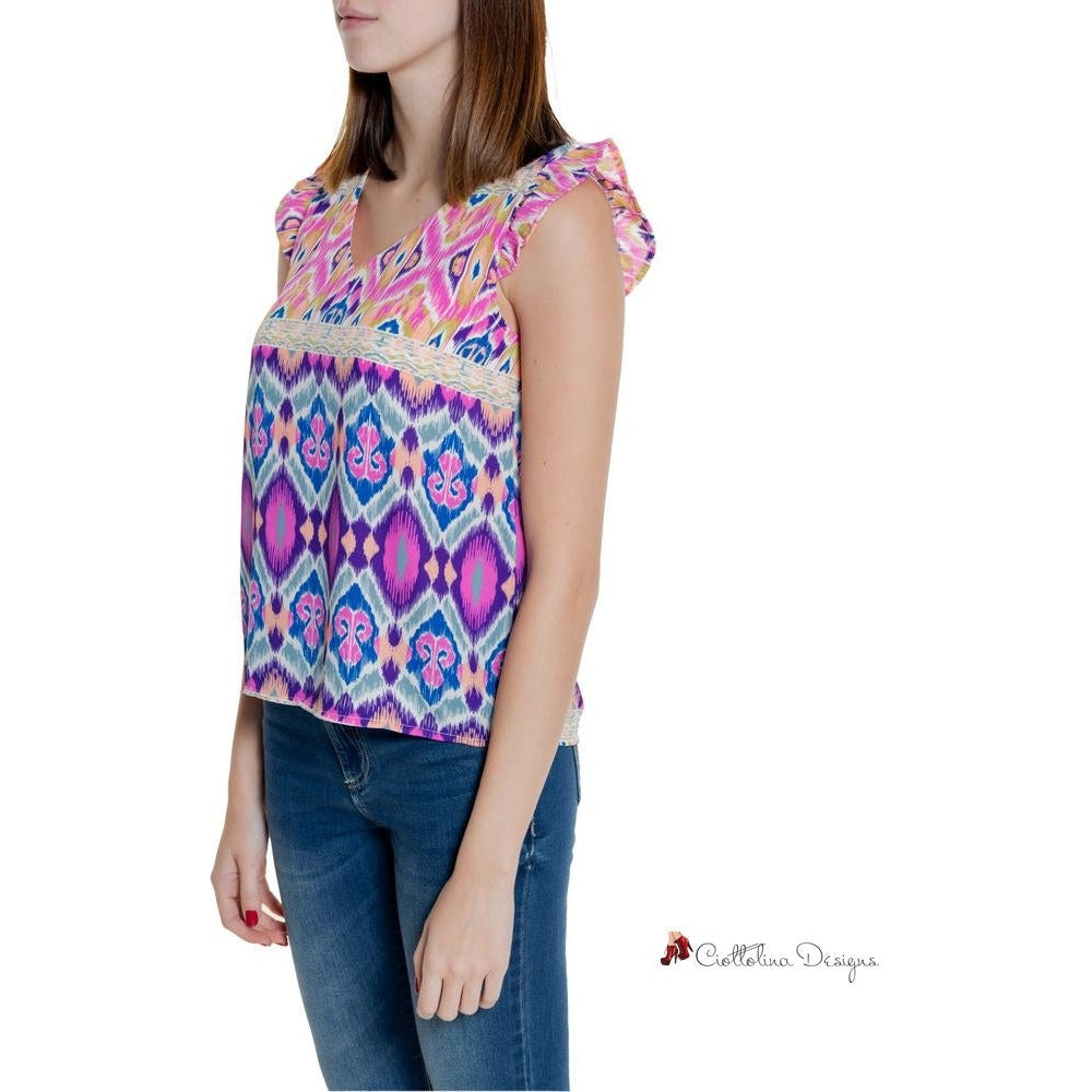 Multicolor Recycled Polyester Tops & T-Shirt