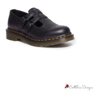 Black Leather Flat Shoe