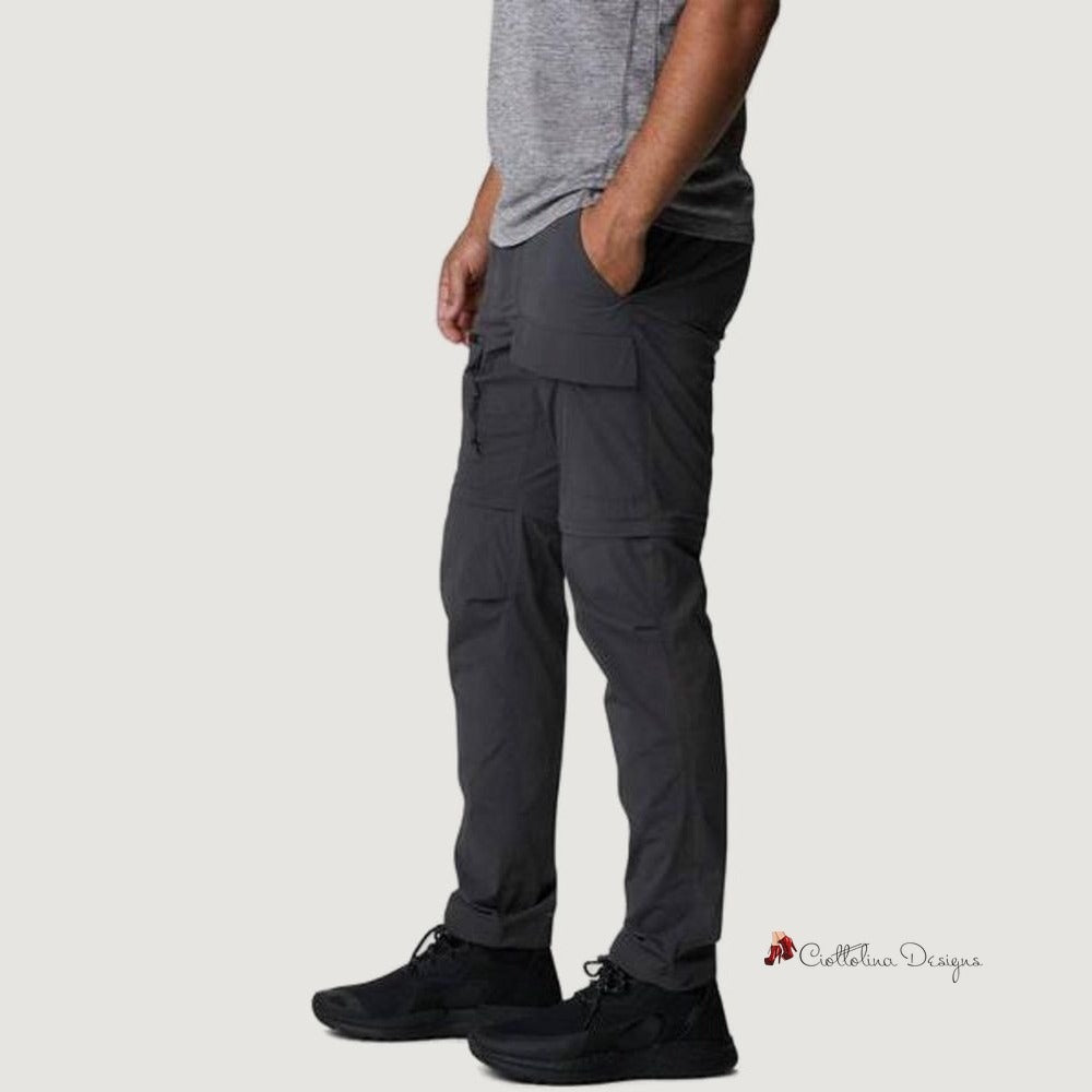 Gray Nylon Jeans & Pant