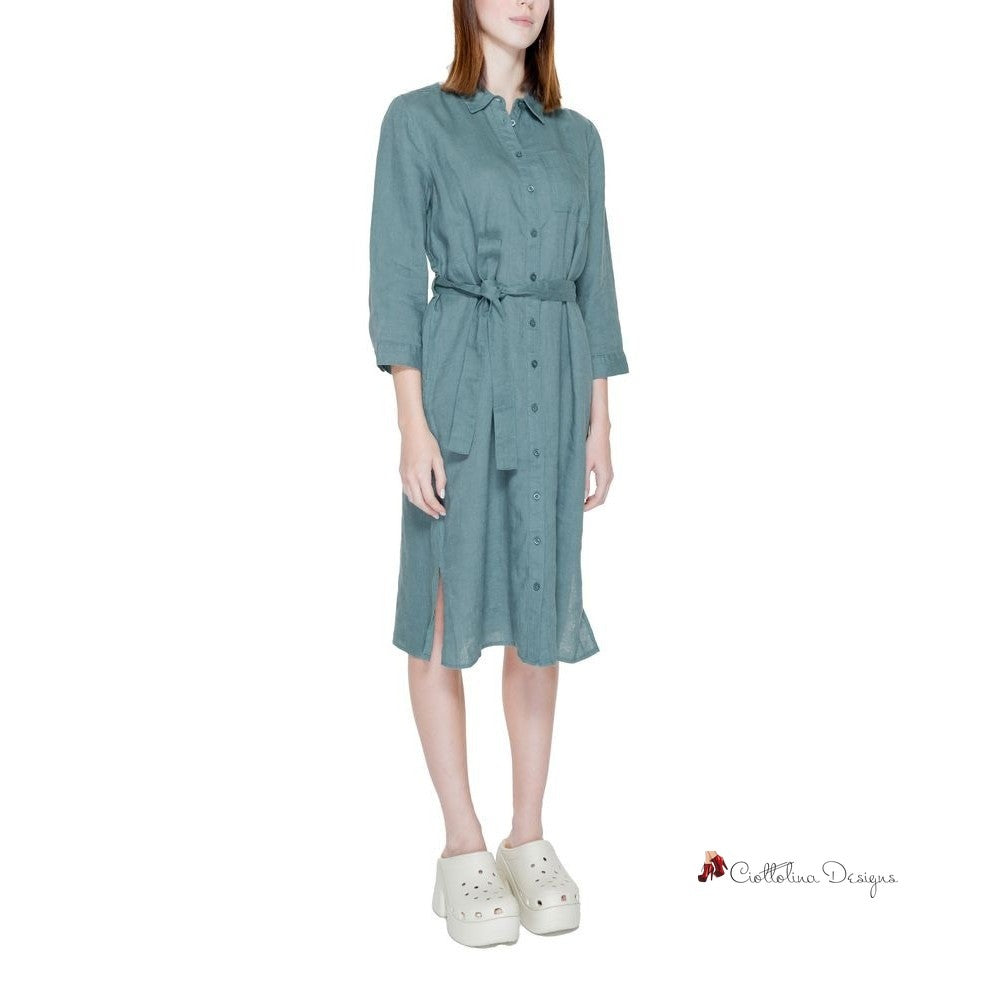 Green Linen Dress