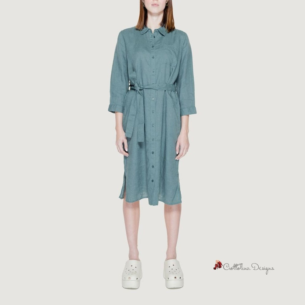 Green Linen Dress