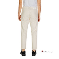 Cream Cotton Jeans & Pant