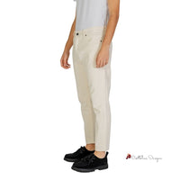 Cream Cotton Jeans & Pant