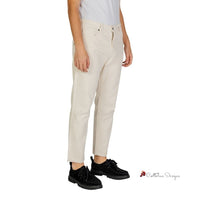 Cream Cotton Jeans & Pant