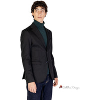 Black Polyester Blazer