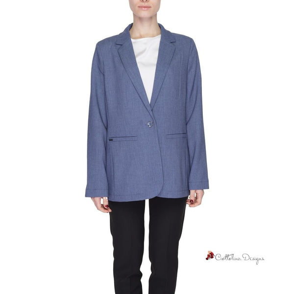 Blue Polyester Suits & Blazer