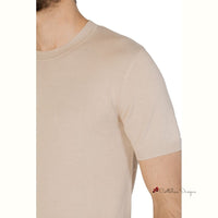 Beige Viscose T-Shirt