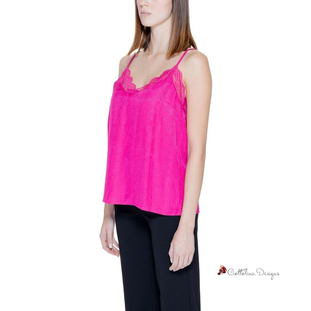 Pink Viscose Tops & T-Shirt