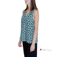 Green Viscose Tops & T-Shirt