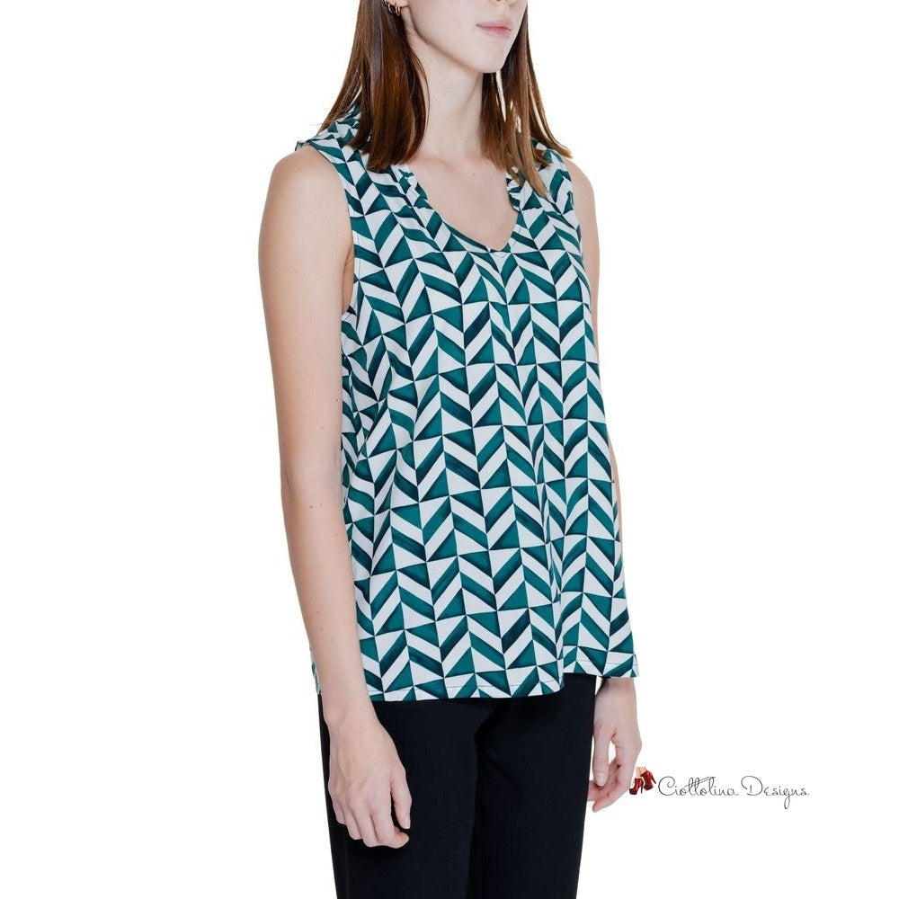 Green Viscose Tops & T-Shirt