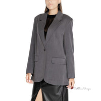 Gray Recycled Polyester Suits & Blazer