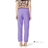 Purple Polyester Jeans & Pant