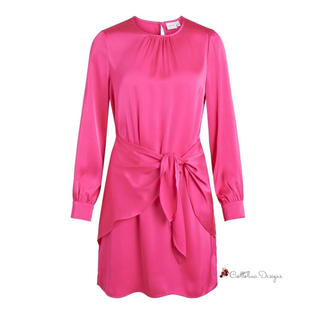 Pink Polyester Dress