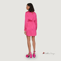 Pink Polyester Dress