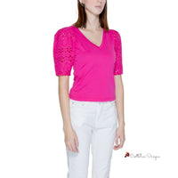 Pink Cotton Tops & T-Shirt