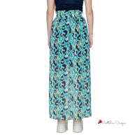 Turquoise Polyester Skirt