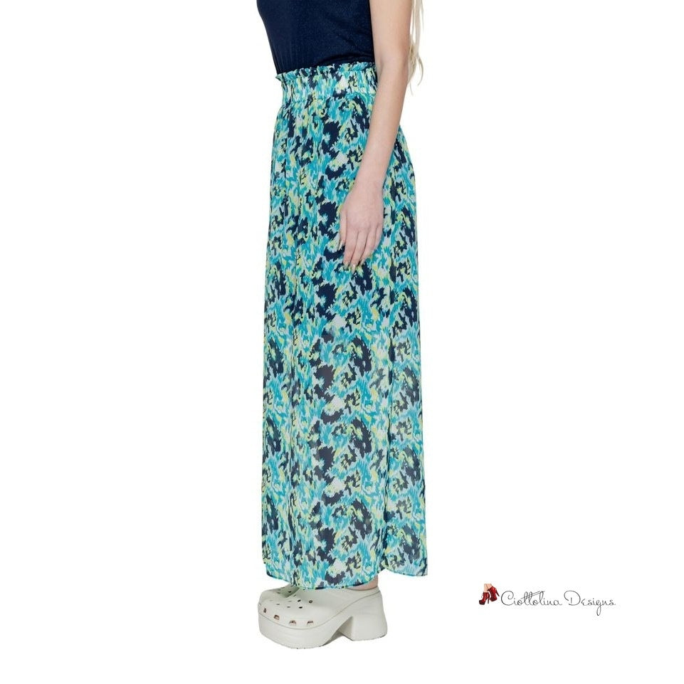 Turquoise Polyester Skirt