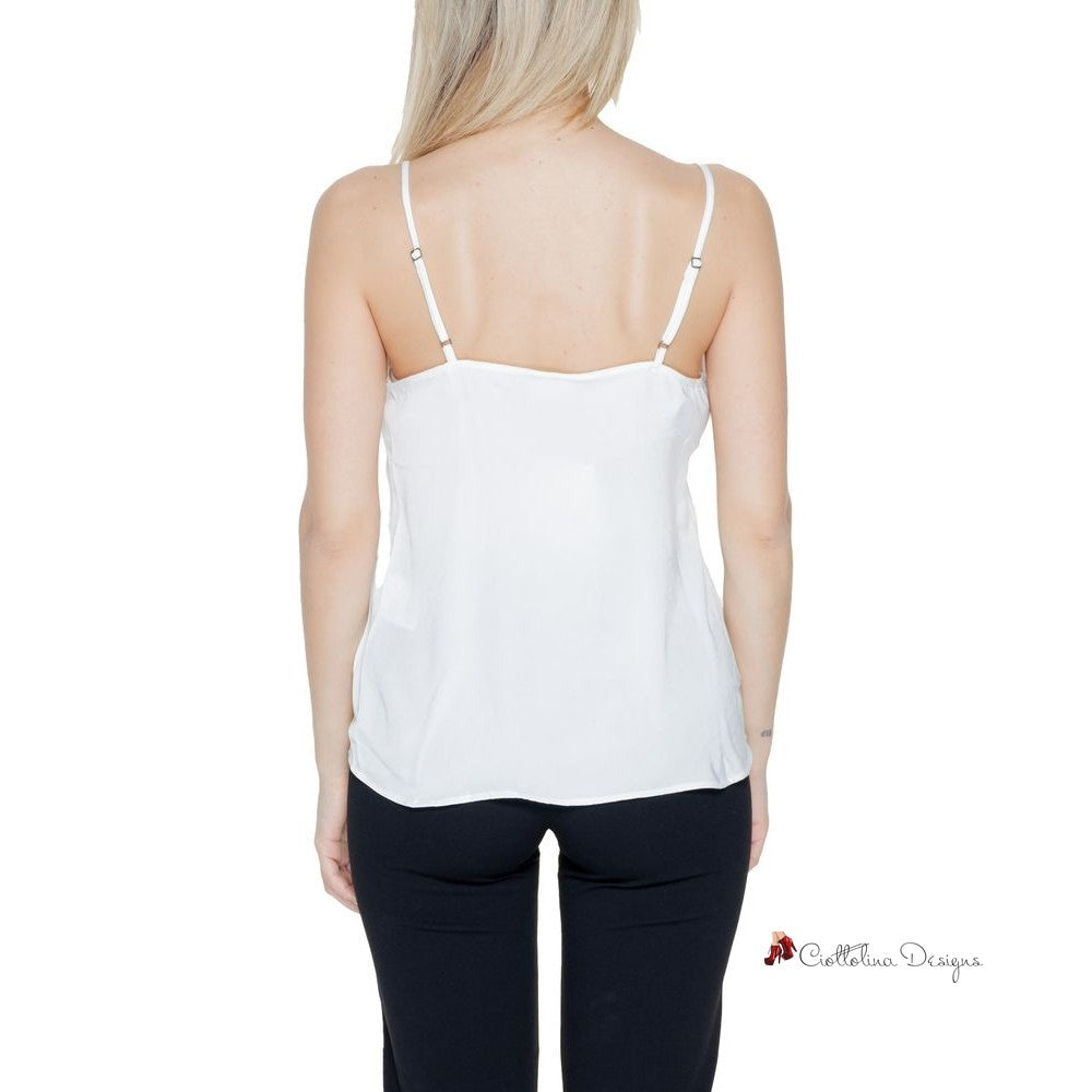 White Polyester Tops & T-Shirt