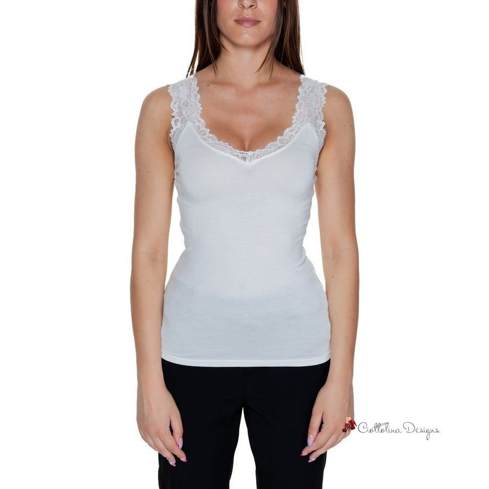 White Viscose Tops & T-Shirt