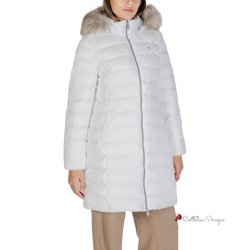 White Recycled Polyester Jackets & Coat