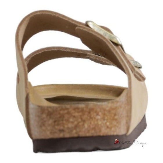 Beige Nubuck Leather Sandal