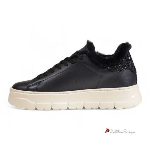 Black Leather Sneaker