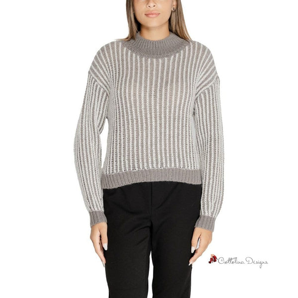 Gray Polyester Sweater