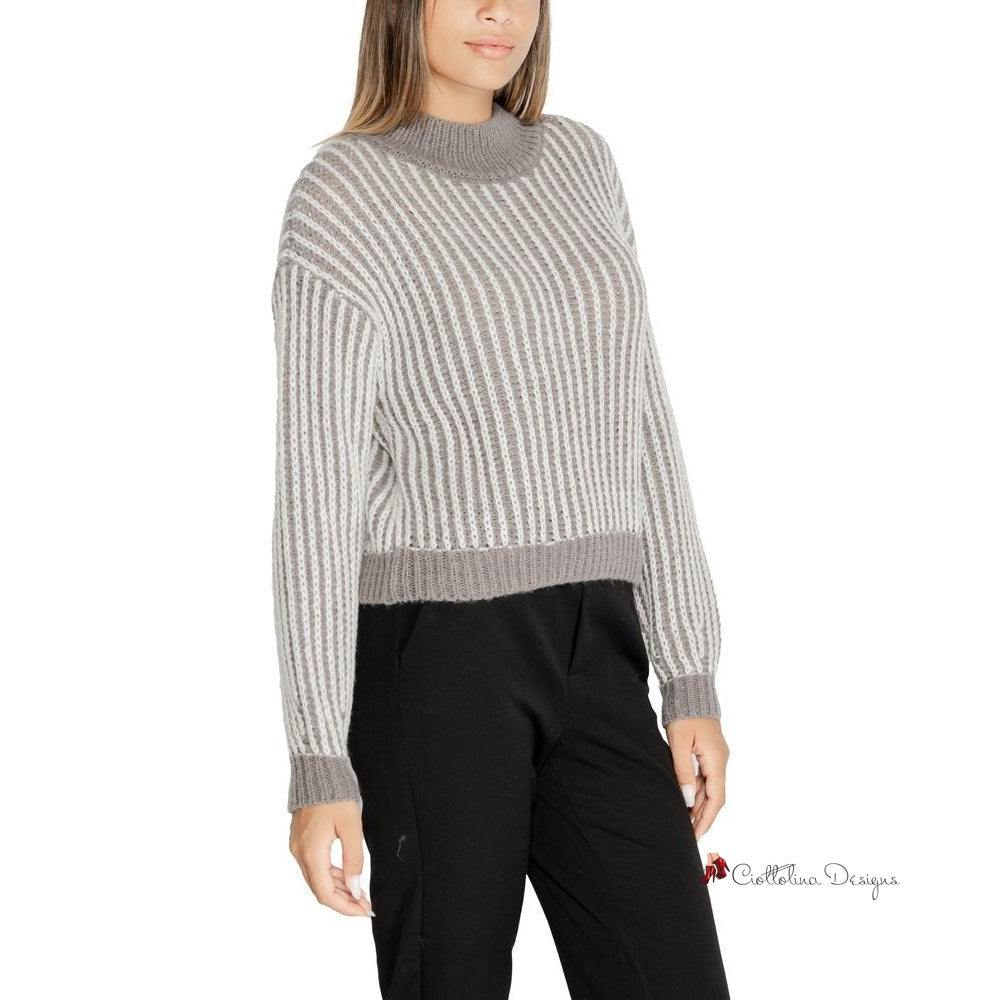 Gray Polyester Sweater