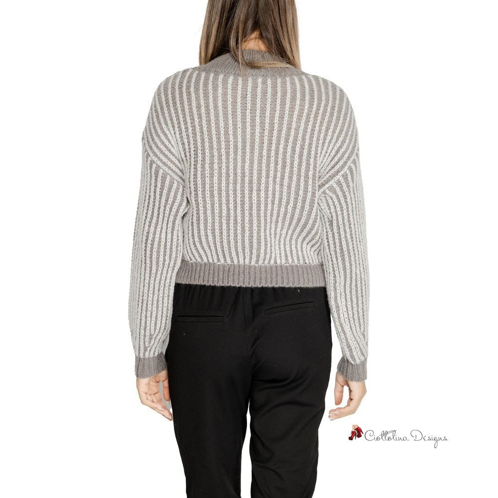 Gray Polyester Sweater