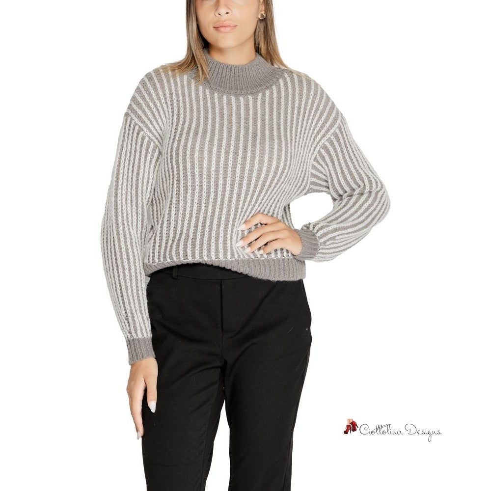 Gray Polyester Sweater