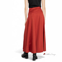 Red Polyester Skirt