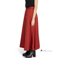 Red Polyester Skirt