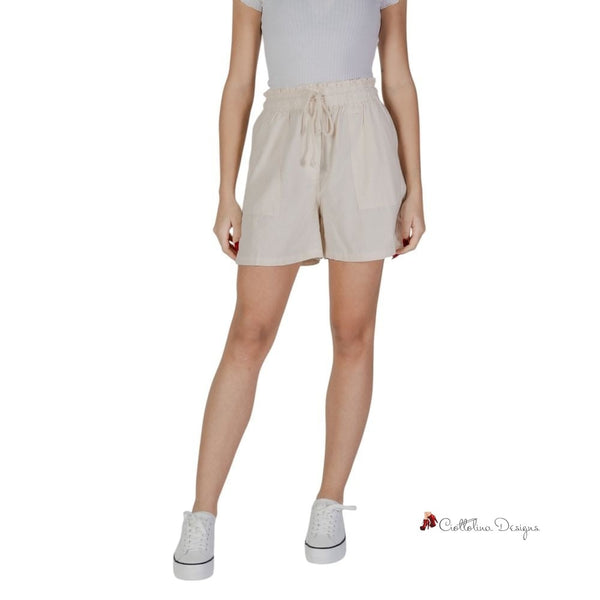 Beige Cotton Short