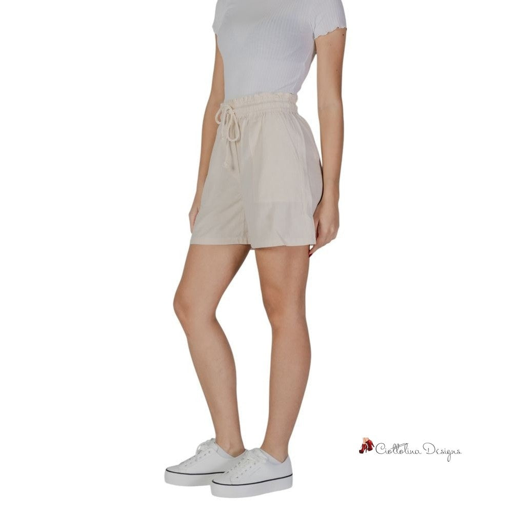 Beige Cotton Short