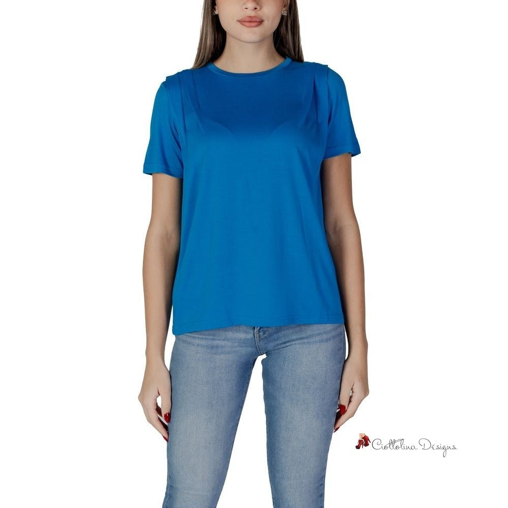 Blue Modal Tops & T-Shirt