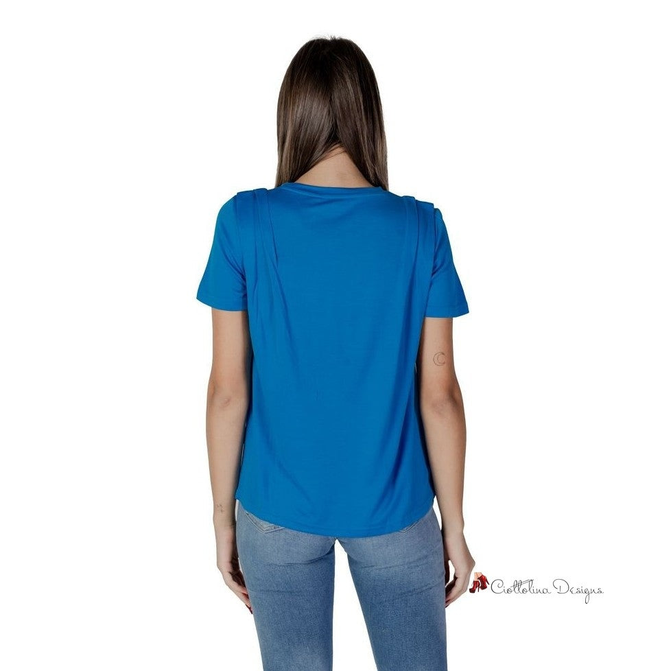 Blue Modal Tops & T-Shirt