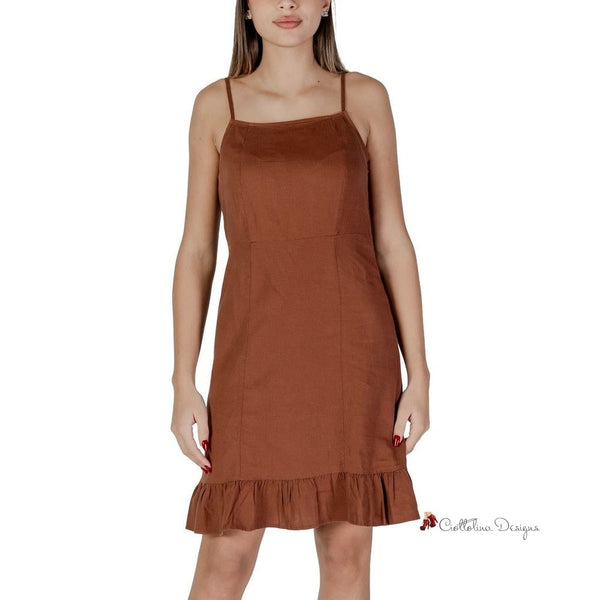 Brown Linen Dress